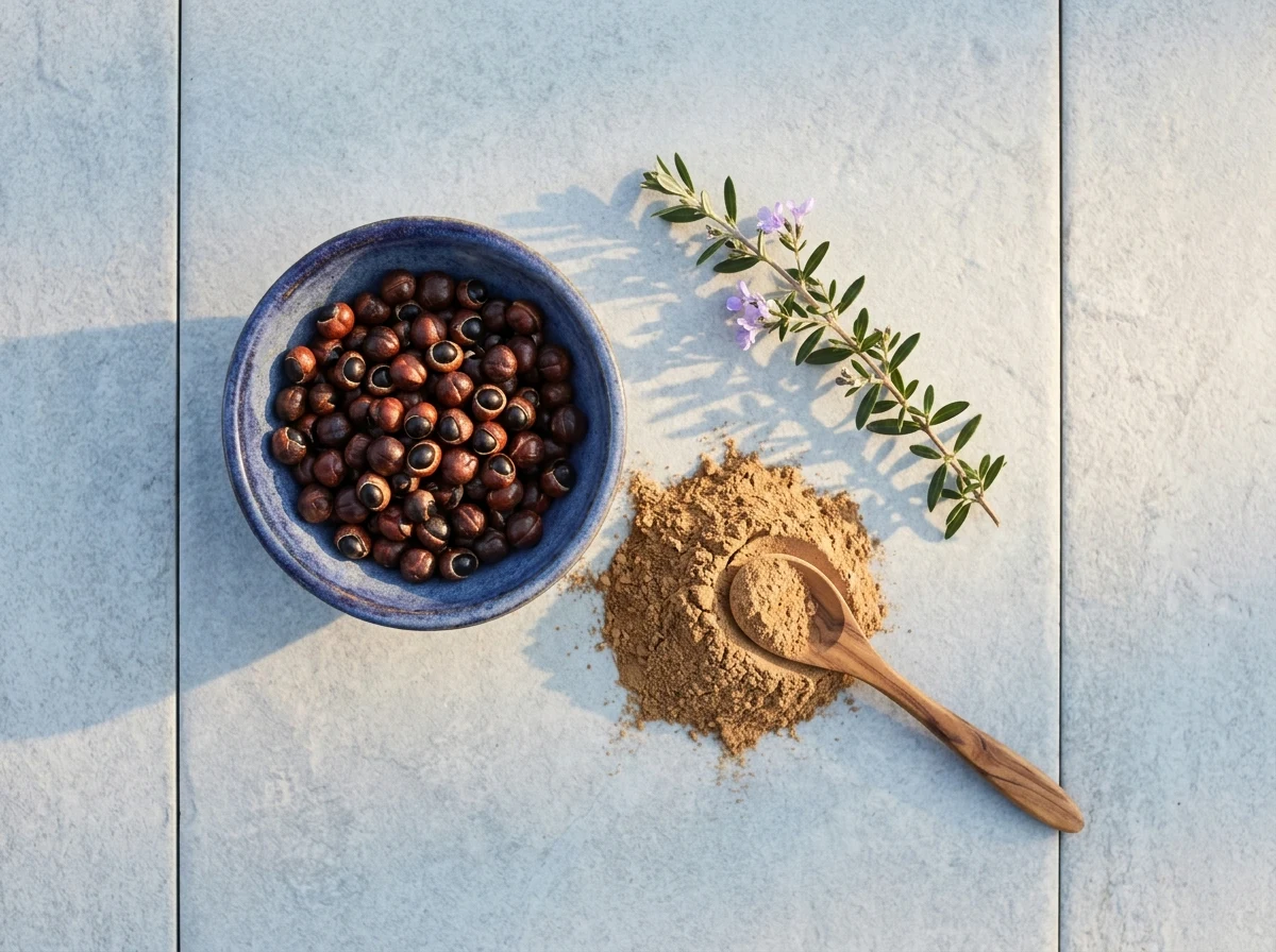 Guarana zaden en poeder - natuurlijke cafeïne bron voor mentale alertheid