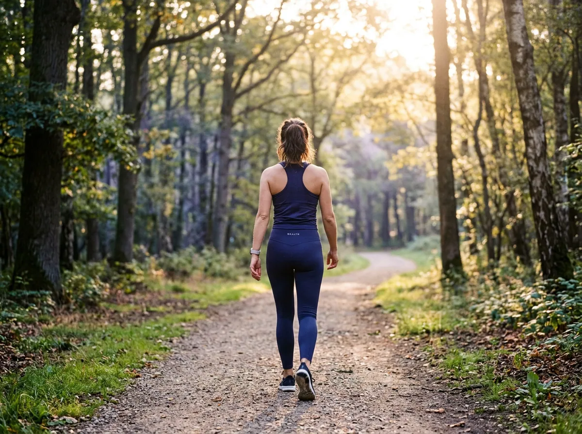 Actieve levensstijl - wandelen in het park als onderdeel van een gezonde dagelijkse routine